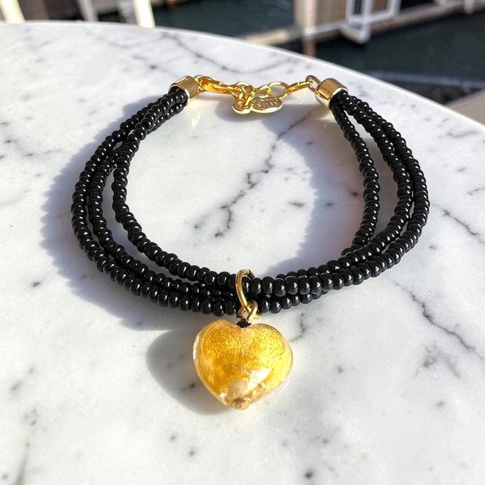 NEW! - Jewelry set 'Napoli' – handmade Murano glass with 24k gold