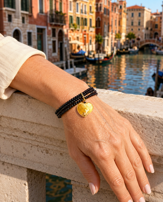 NEW! - Jewelry set 'Napoli' – handmade Murano glass with 24k gold