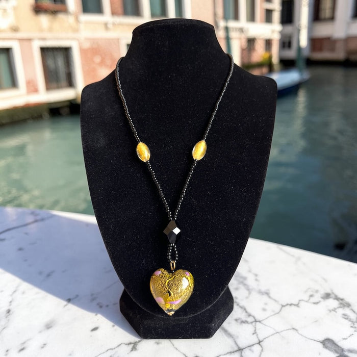 NEW! - Jewelry set 'Napoli' – handmade Murano glass with 24k gold