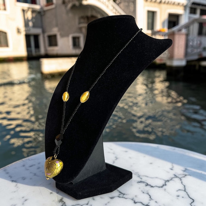NEW! - Jewelry set 'Napoli' – handmade Murano glass with 24k gold