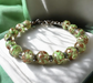 Murano glas armband Palermo verde chiaro - handgemaakt lichtgroen Venetiaans glas
