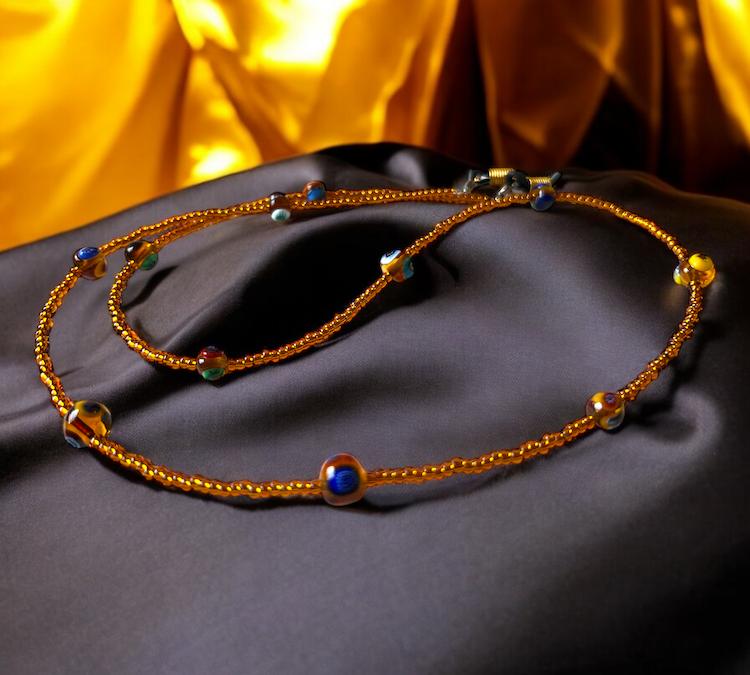 Murano glasses cord 'Cordina occhiali' Gold