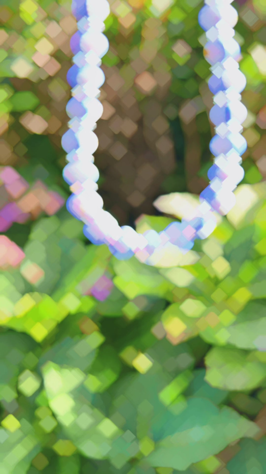 Murano glas halsketting San Remo azzurro detail - handgemaakte blauwe glazen kralen van Corte Murrina