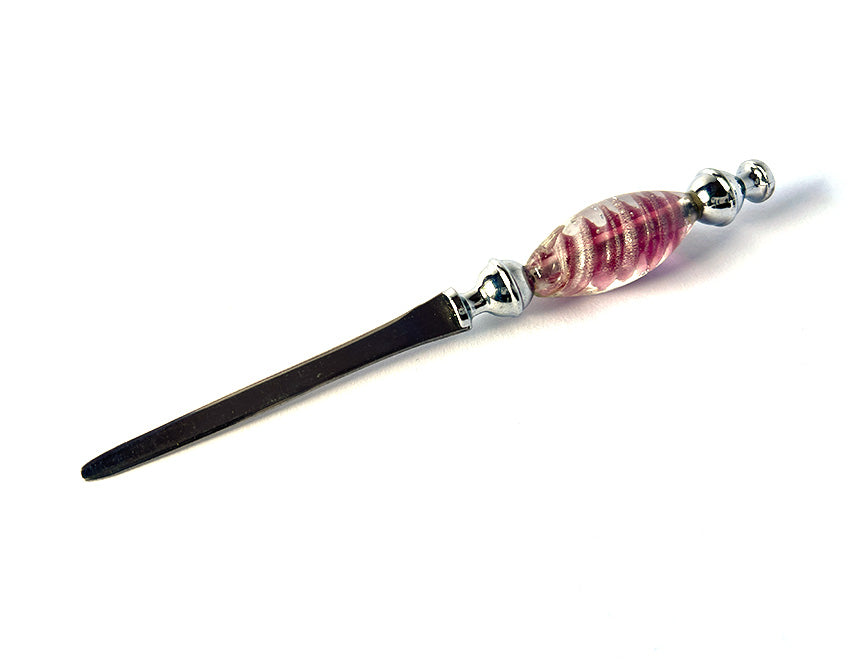 Brieföffner aus Muranoglas, braun-rötlich